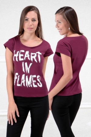 Remera Jap. Heart in Flames